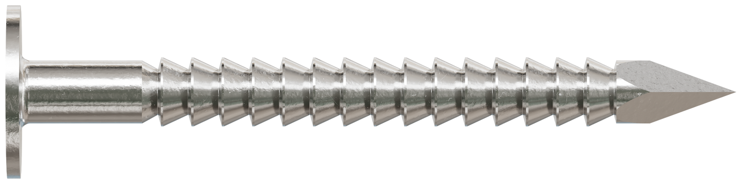 Simpson Strong-Tie S410ARNB Roofing Nail, Annular Ring Shank — 1-1/2-in. x .131-in. Type 304 Stainless Steel (25 lb.) (Pack of 64)
