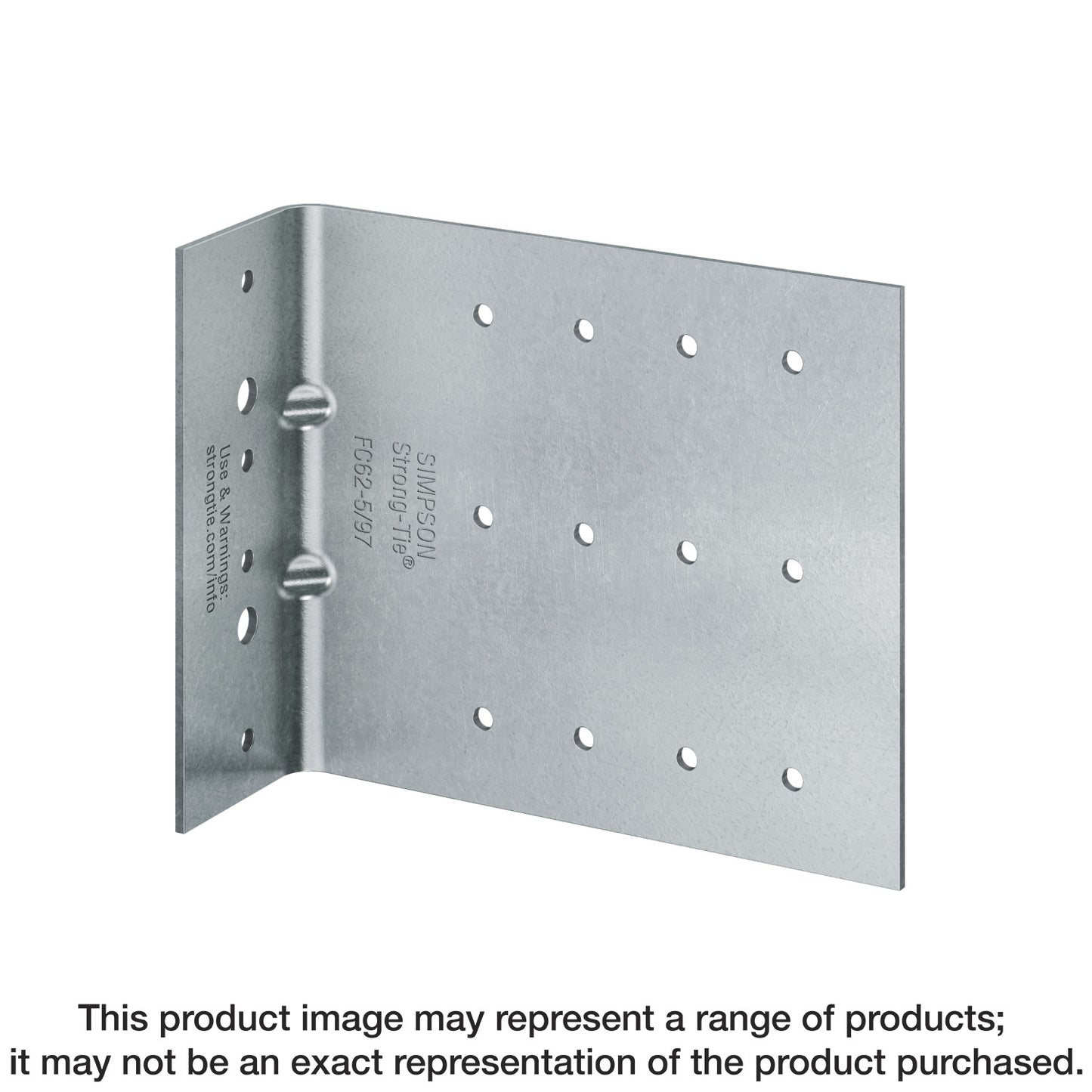 Simpson Strong-Tie FC62-5/97-R25 FC 2 in. x 6 in. x 5 in. 12-Gauge Bypass Framing Fixed-Clip Connector (Qty-25) (Pack of 96)