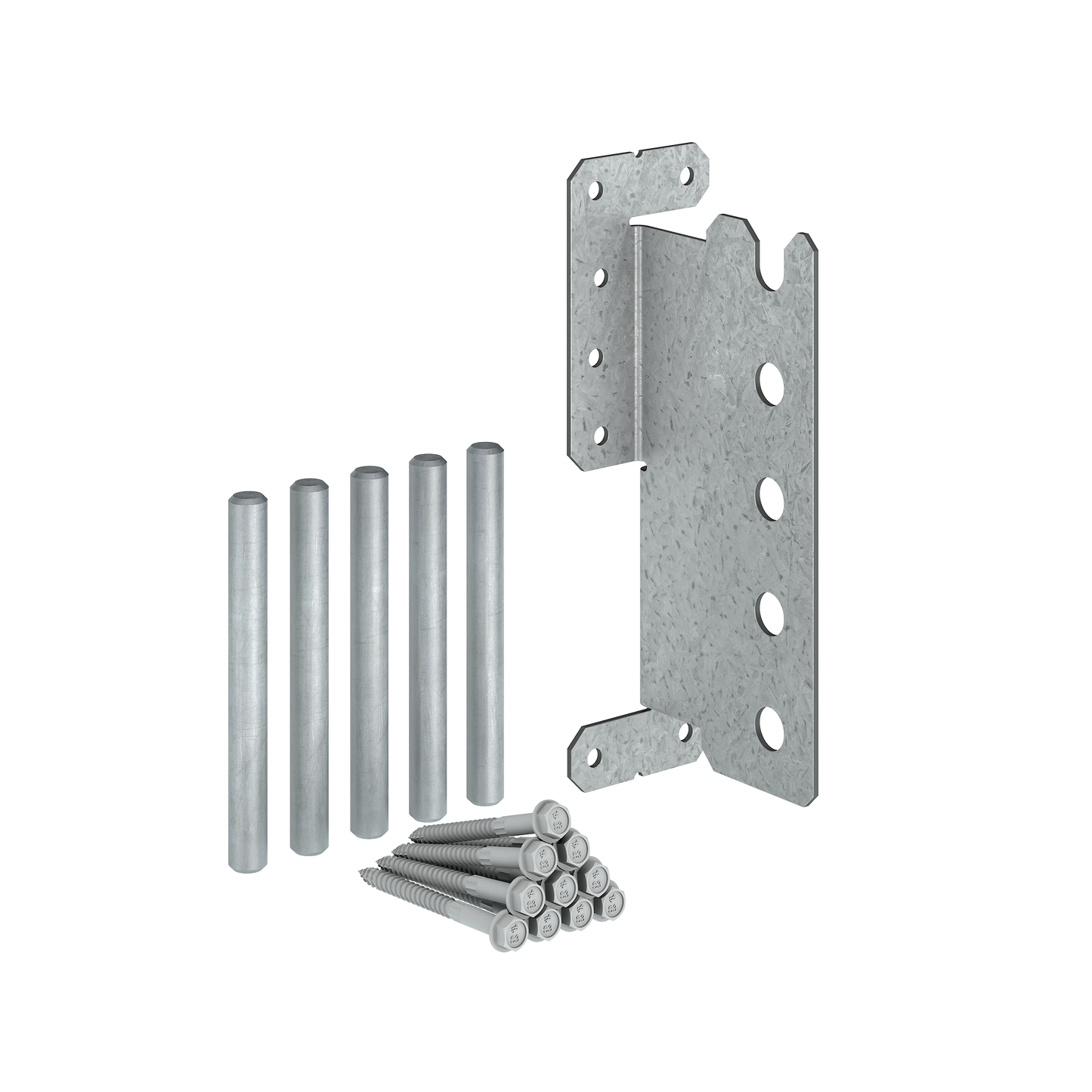 Simpson Strong-Tie CJT5ZL CJTZ® 12-Gauge ZMAX® Galvanized Concealed Joist Tie with (5) Long Pins (Pack of 4)