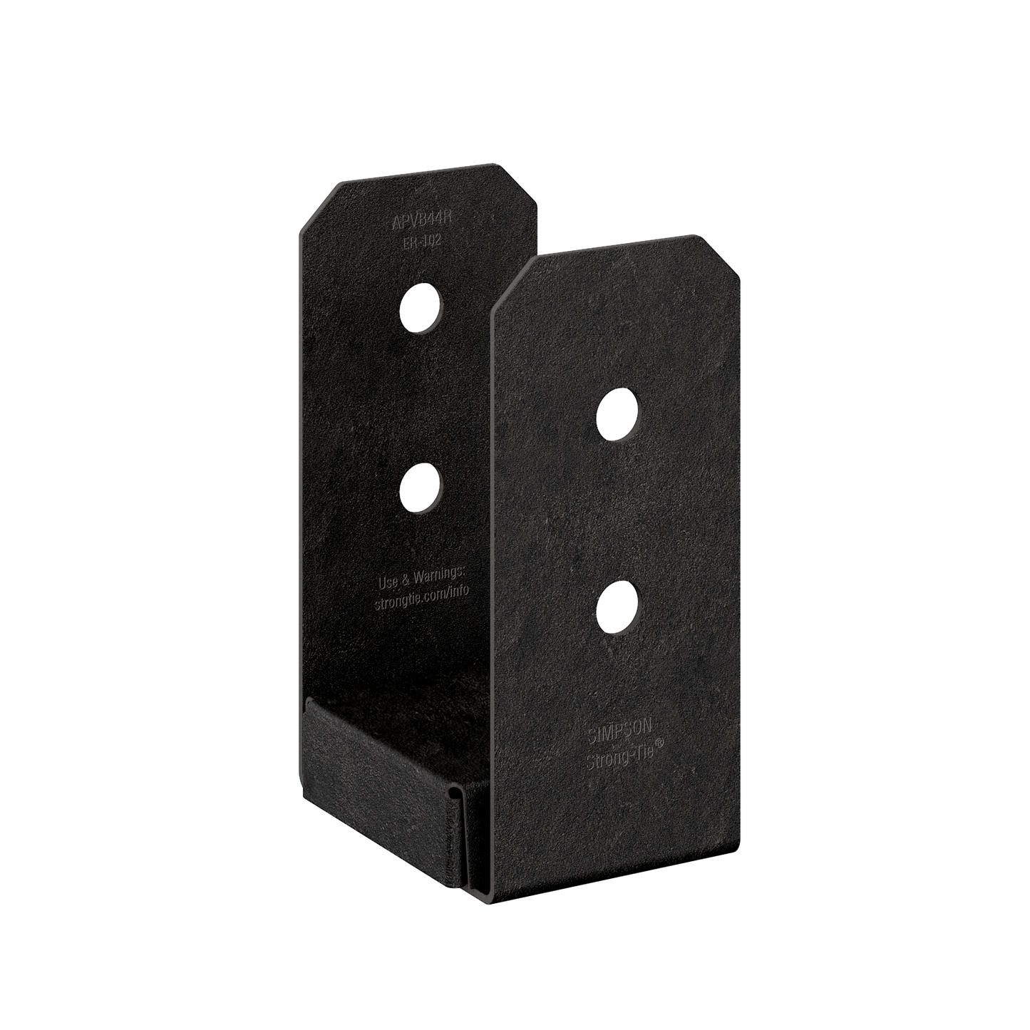 Simpson Strong-Tie APVB44R Outdoor Accents® Avant Collection™ ZMAX®, Black Powder-Coated Post Base for 4x4 Rough (Pack of 384)