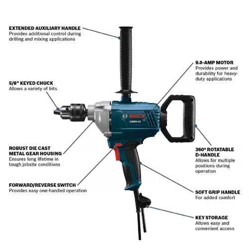 BOSCH GBM9-16 5/8 In. Mixer