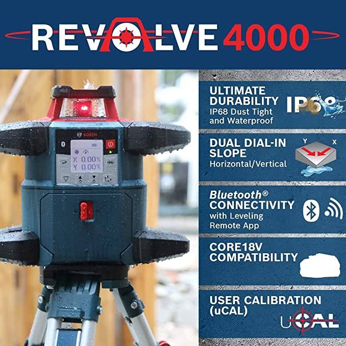Bosch Self-Leveling Rotary Laser Kit Level 360 - GRL4000-80CHK