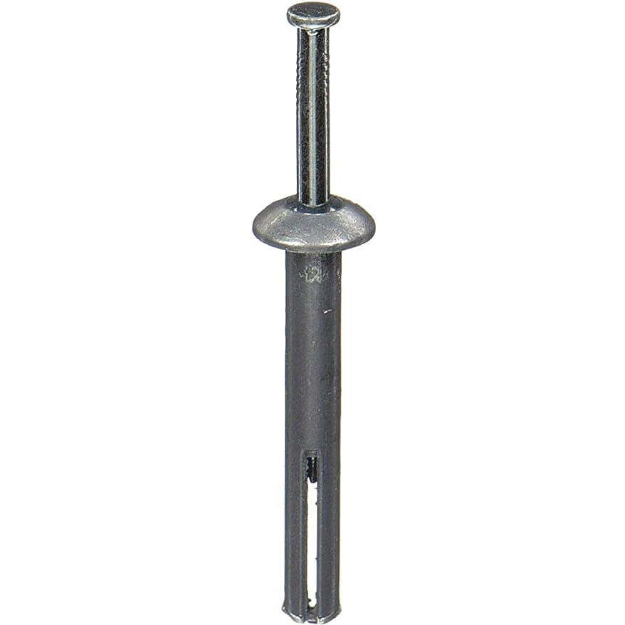 DEWALT 02808-PWR - 1/4" x 1-1/2" Zamac Nailin Hammer Drive Anchor, Mushroom Head (100/Box)