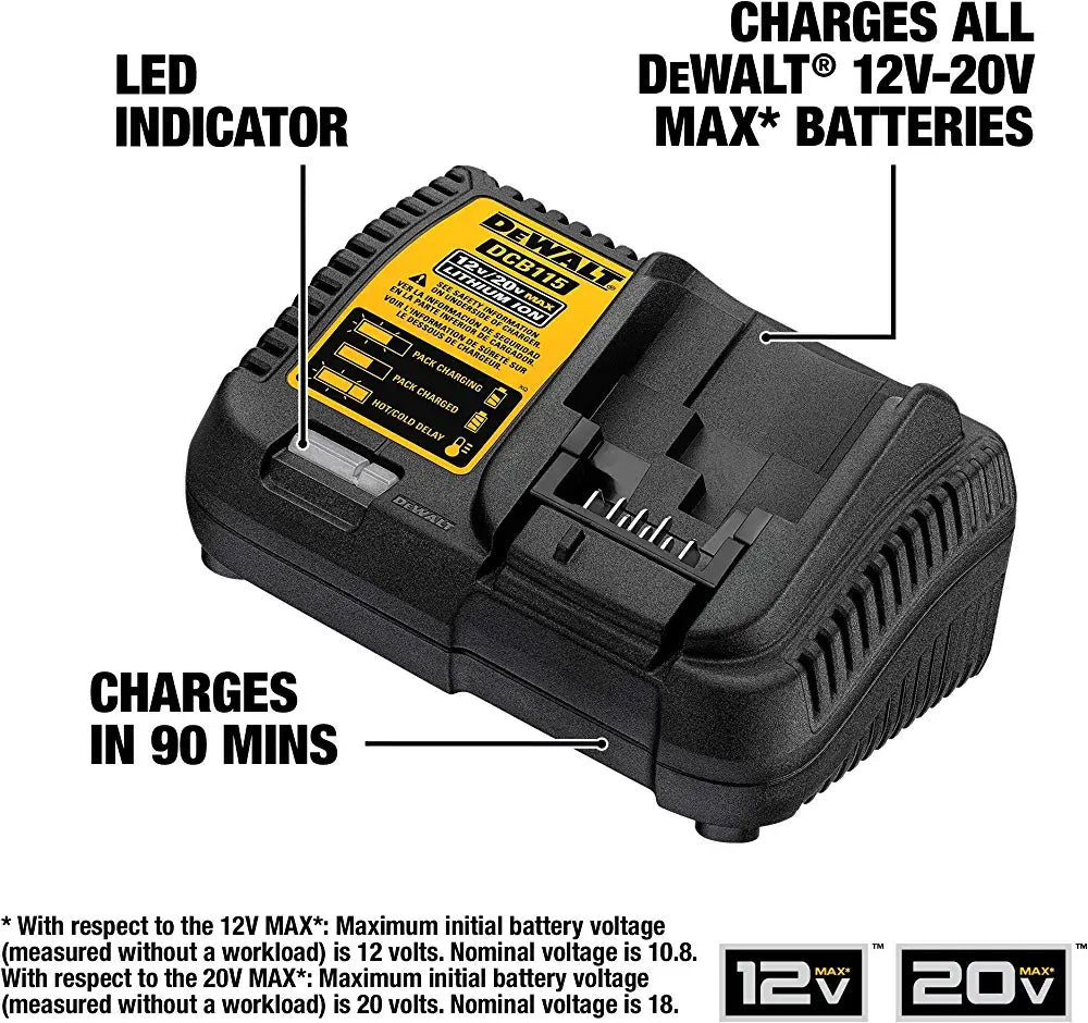 DEWALT DCB115 12V MAX* - 20V MAX* Lithium Ion Battery Charger