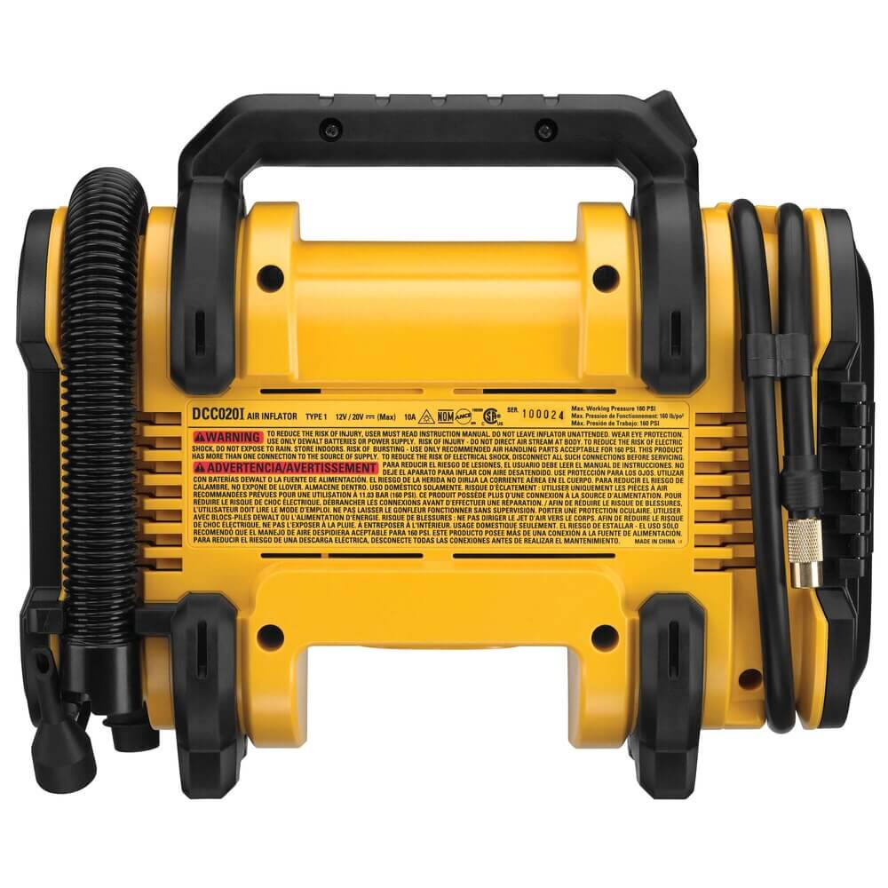 DEWALT DCC020IB 20V MAX* Corded/Cordless Air Inflator (Tool Only)