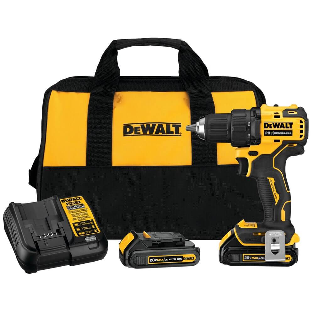 DEWALT DCD708C2 ATOMIC 20V MAX* Brushless Compact 1/2 in. Drill/Driver Kit