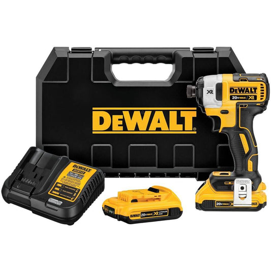 DEWALT DCF887D2 20V MAX* XR® 1/4" 3-Speed Impact Driver Kit (2.0Ah)