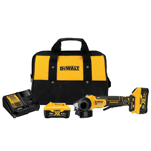 DEWALT DCG413R2 4.5 in. 20V MAX* XR® Paddle Switch Small Angle Grinder Kit with Kickback Brake