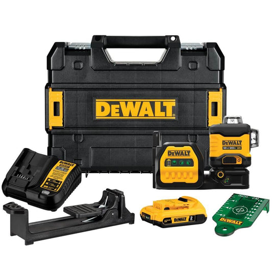 DEWALT DCLE34030G 20V MAX* XR® 3 x 360 Green Laser