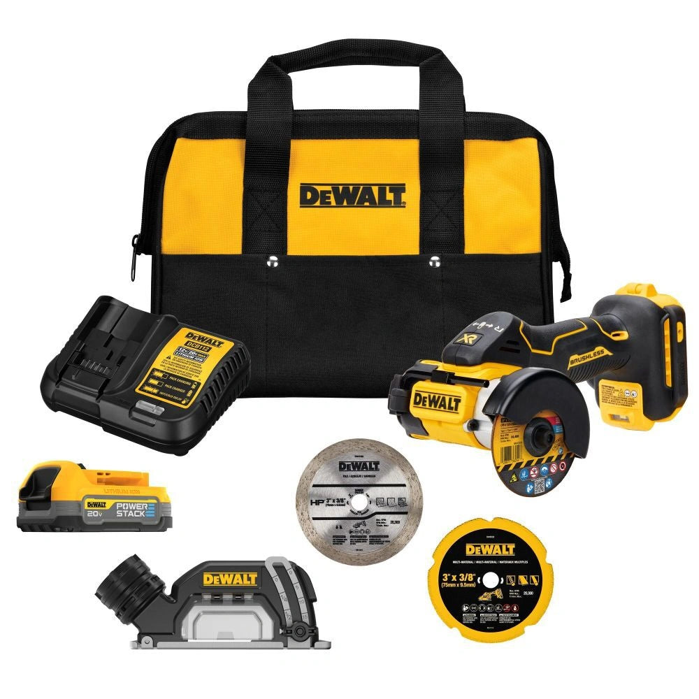 DEWALT DCS438E1 XR® 20V MAX* Brushless Cordless 3 in. Cut-Off Tool Kit