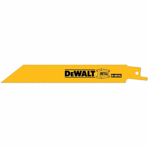 DEWALT DW4839 General Purpose Cutting 12" Straight Back 10/14 TPI Bi-Metal Reciprocating Saw Blades