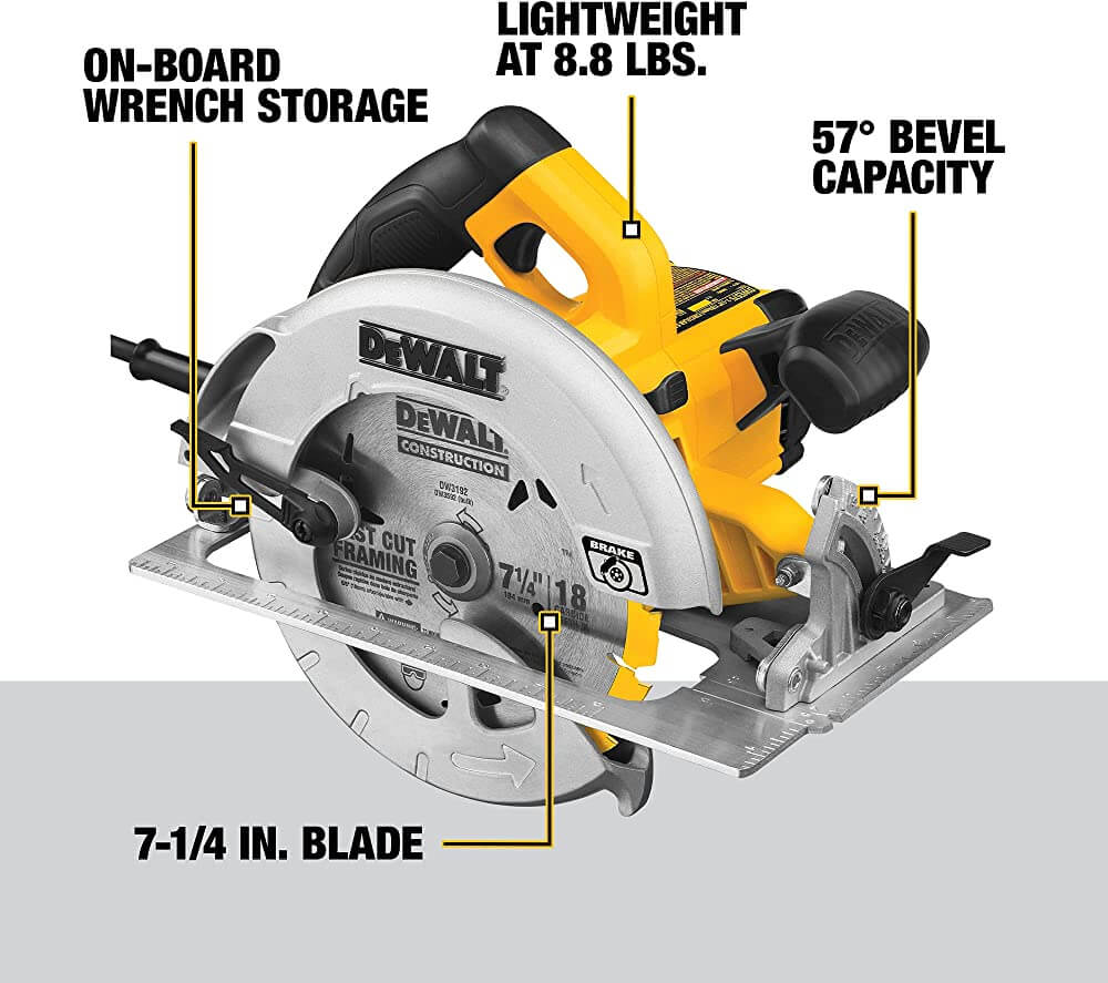 DEWALT DWE575SB 7-1/4 in. Lightweight Circular Saw