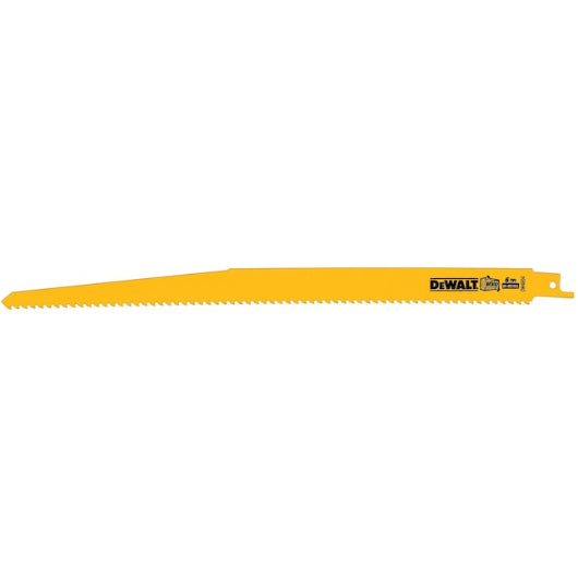DEWALT DW4804 12 in. 6 TPI Taper Back Bi-Metal Reciprocating Saw Blade (5-Pack)