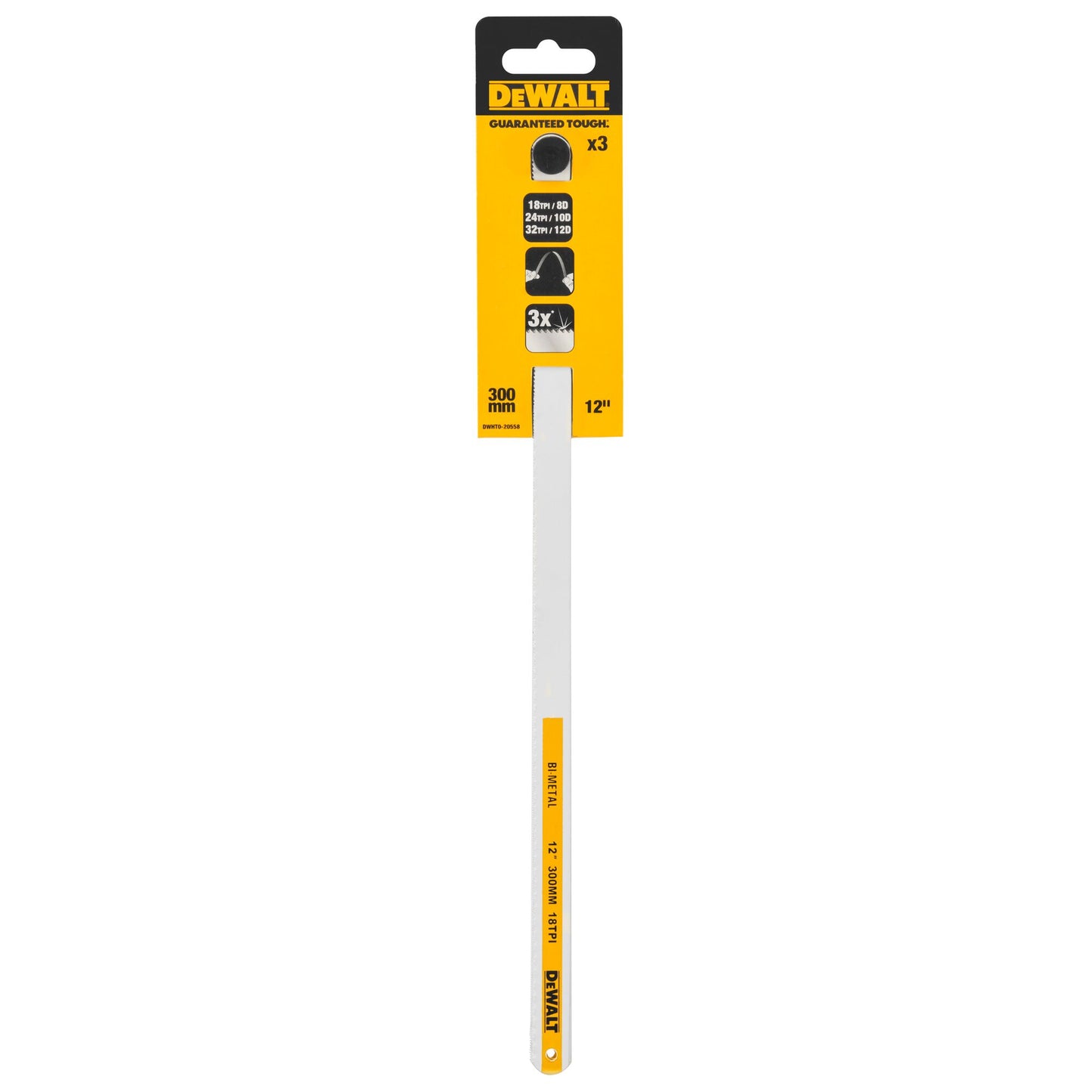 DeWalt DWHT20555 10" BIMTL Hacksaw Blade 18 3 Pack