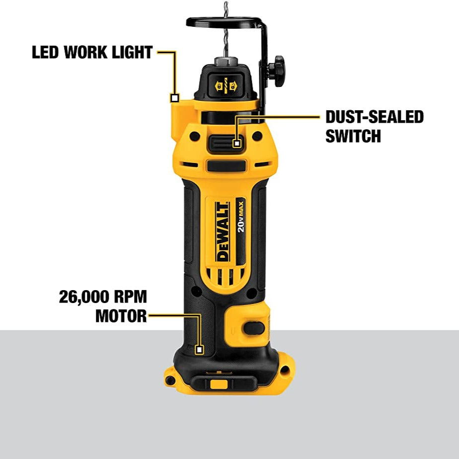DEWALT 20V MAX* Drywall Cutting Tool, Cut-Out, Tool Only (DCS551B)
