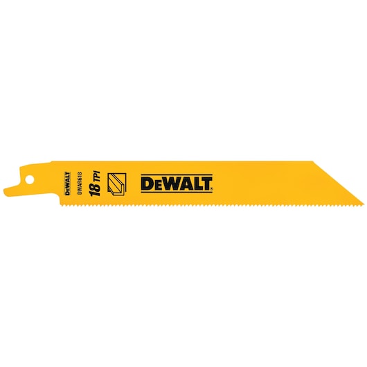 DEWALT DWA4811 6 in. 18 TPI Straight Back Bi-Metal Reciprocating Blade (5 Pk)