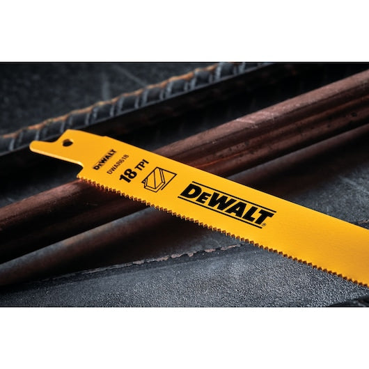 DEWALT DWA4811 6 in. 18 TPI Straight Back Bi-Metal Reciprocating Blade (5 Pk)
