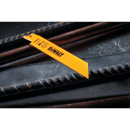 DEWALT DWA4811 6 in. 18 TPI Straight Back Bi-Metal Reciprocating Blade (5 Pk)