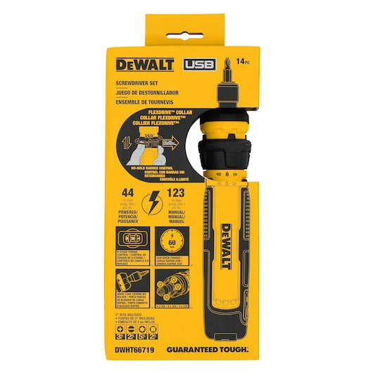 DEWALT DWHT66719 14 Pc. Cordless Screwdriver with FLEXDRIVE™ Control