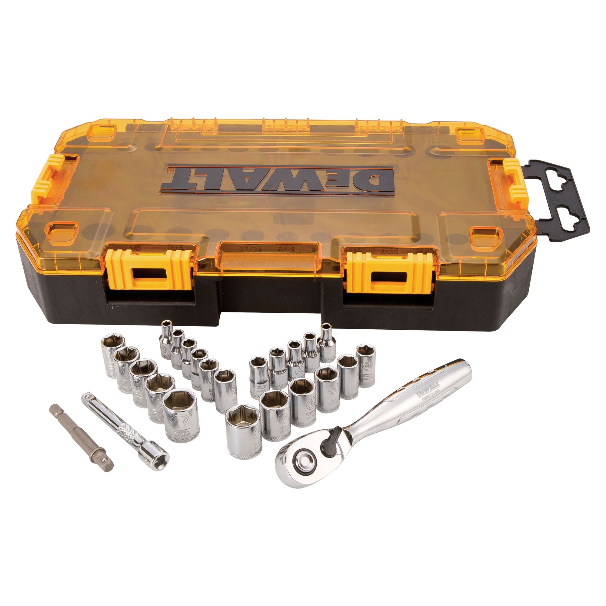 DeWalt DWMT73805 Drive Socket Set, SAE/Metric, 1/4-Inch Drive, 25-Piece