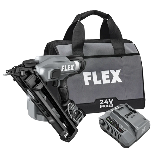 FLEX FX4311B-1A 15Ga Angled Nailer Kit (1x2.5Ah Battery+160W Charger)