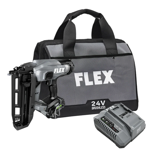 FLEX FX4321-1A 16Ga Straight Nailer Kit (1x2.5Ah Battery+160W Charger)