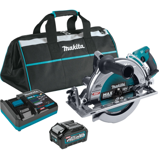 Makita GSR02M1 40V max XGT® Brushless Rear Handle 10-1/4" Circular Saw Kit, AWS® Capable (4.0Ah)