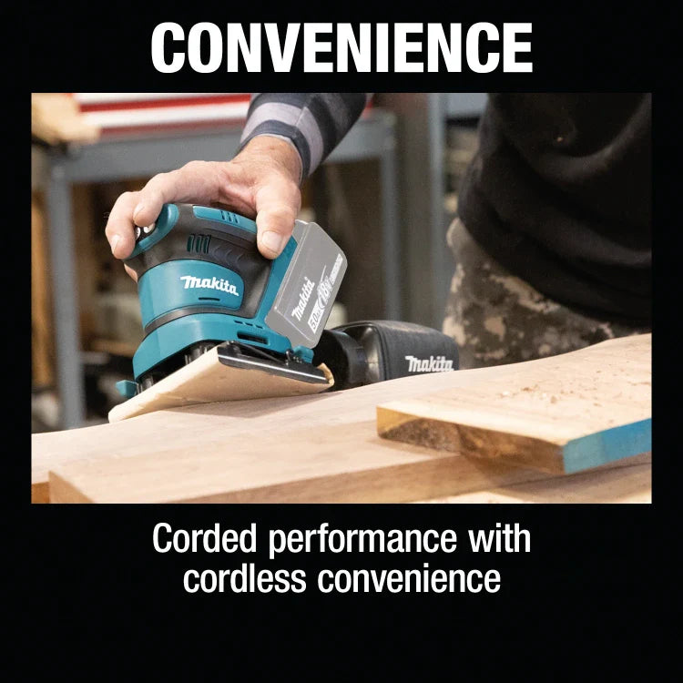 Makita XOB02Z 18V LXT® Lithium‑Ion Cordless 1/4 Sheet Finishing Sander (Tool Only)