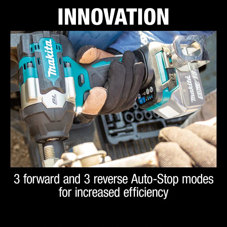 Makita XWT18Z 18V LXT® Brushless 4-Speed Mid-Torque 1/2" Sq. Drive Impact Wrench w/ Detent Anvil, (Tool Only)