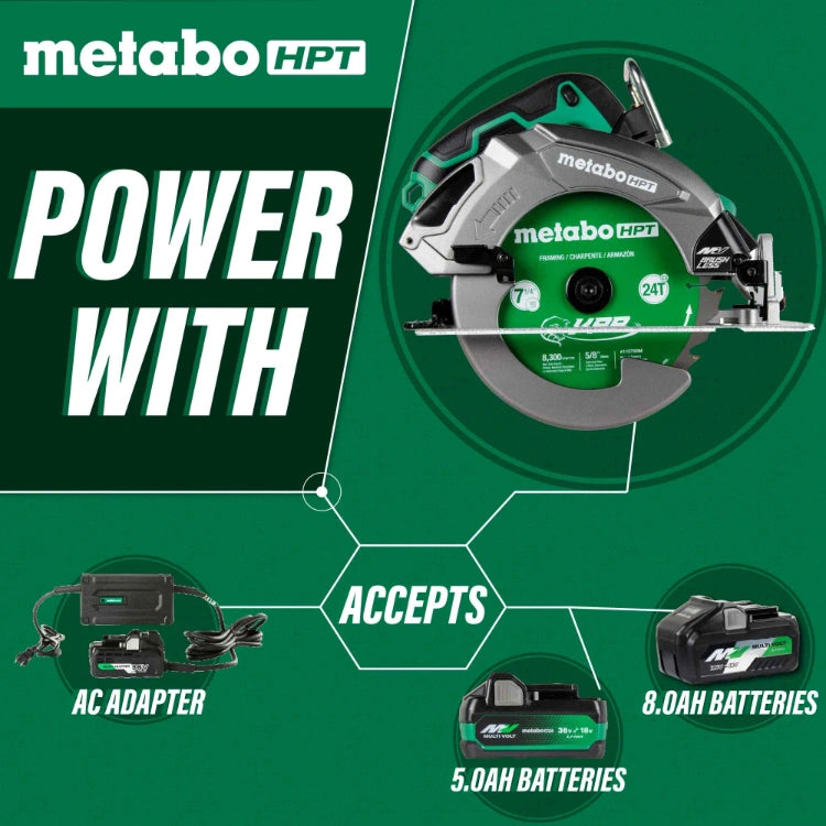 Metabo HPT C3607DBM 36V MultiVolt™ 7-1/4" Circular Saw w/ Torque Boost Technology (Tool Body Only)