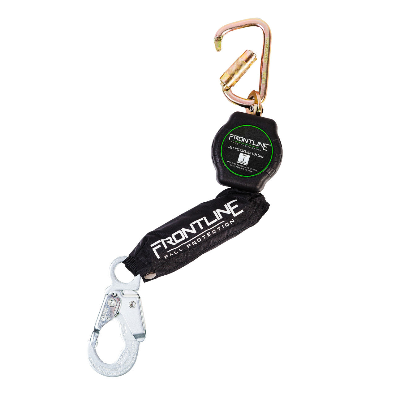 Frontline RPA061S 6' Aramid Fiber Web Single Leg SRL with Steel Snap Hook End