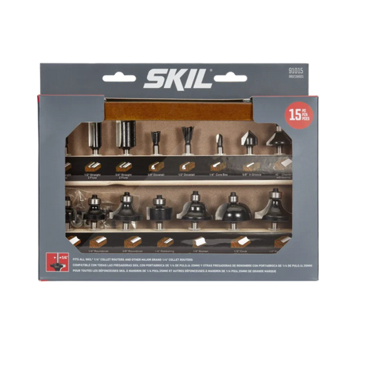 SKIL 91015 15pc Router Bit Set w/ Instructions