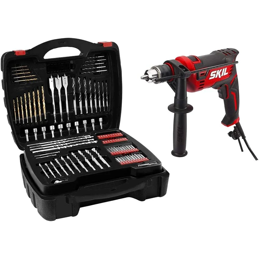 SKIL HD182002 7.5Amp 1/2" Hammer Drill w/ 100pc Bit Set