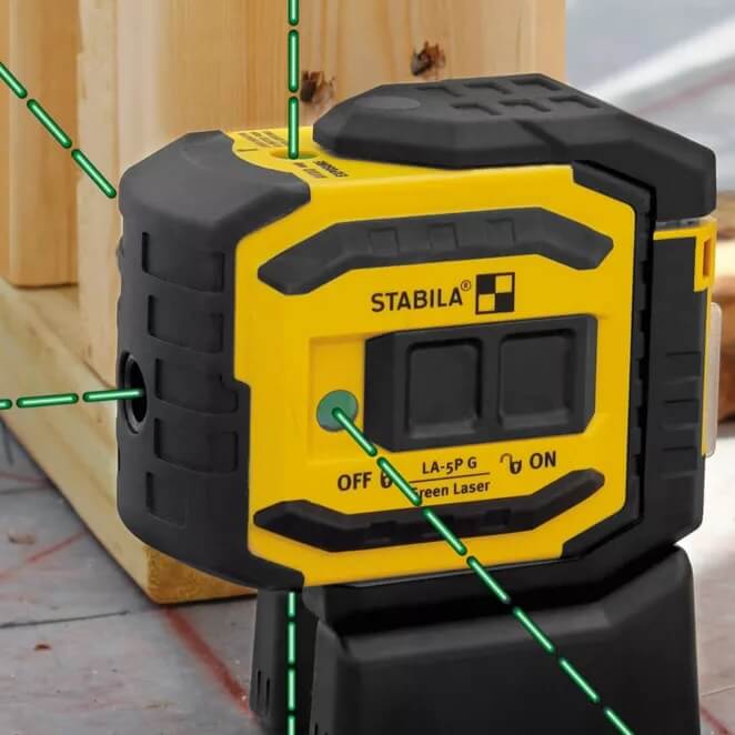 Stabila 03165 LA-5P G self-leveling, 5-Point/Dot GREENBEAM Laser