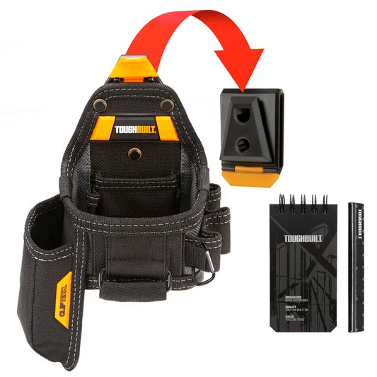 ToughBuilt TB-CT-25XB-2BES Tape Measure / Utility Knife Pouch + Notebook &amp; Pencil