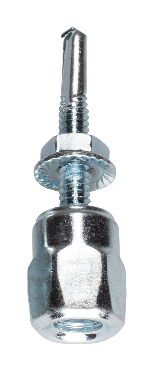 Simpson Strong-Tie RSV37112N-5 Steel Rod Hanger #12–20 x 1-1/2 in. Vertical Threaded Anchor for 3/8 in. Rod w/ Nut (25-Qty)