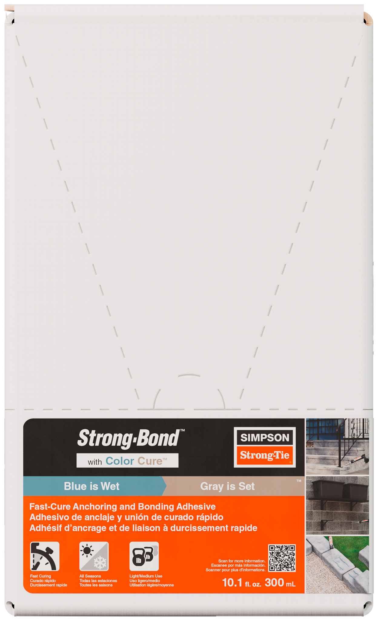 Simpson Strong-Tie STRGBND10 Strong-Bond™ 10.1 oz. Fast Cure Anchoring and Bonding Adhesive Cartridge w/ Nozzle (Pack of 504)