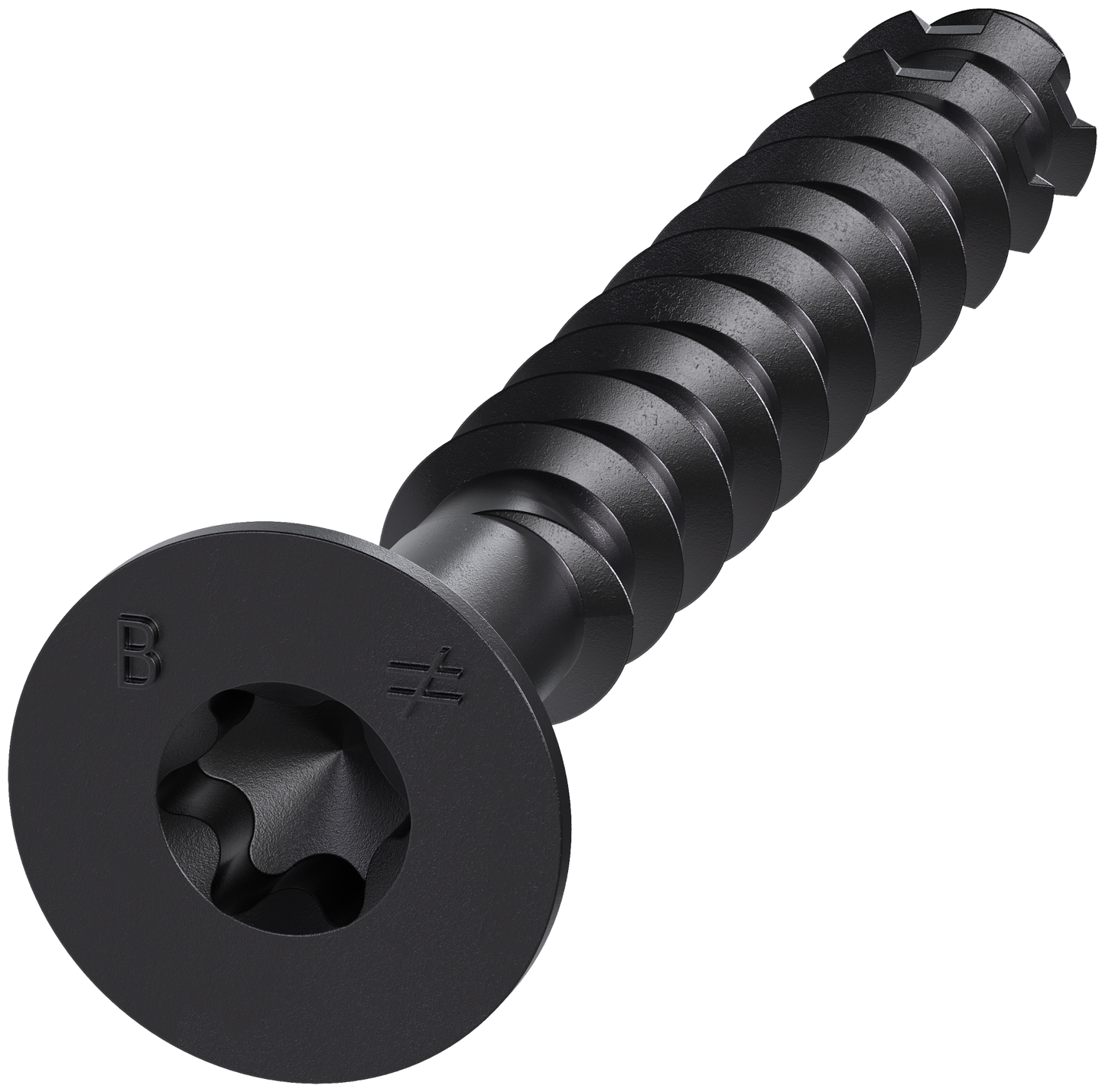 Simpson Strong-Tie TNTBL25214TF Titen Turbo™ — 1/4 in. x 2-1/4 in. 6-Lobe Flat-Head Concrete and Masonry Screw, Black (100-Qty) (Pack of 5)