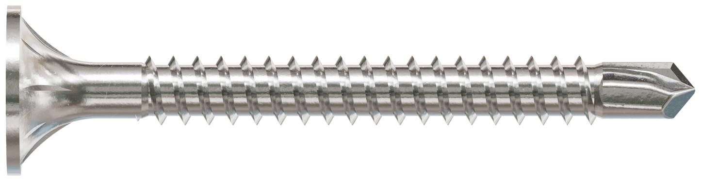 Simpson Strong-Tie F08T162WDC Self-Drilling Fiber-Cement Screw — #8 x 1-5/8 in. #2 Square Drive, Type 410 (100-Qty)