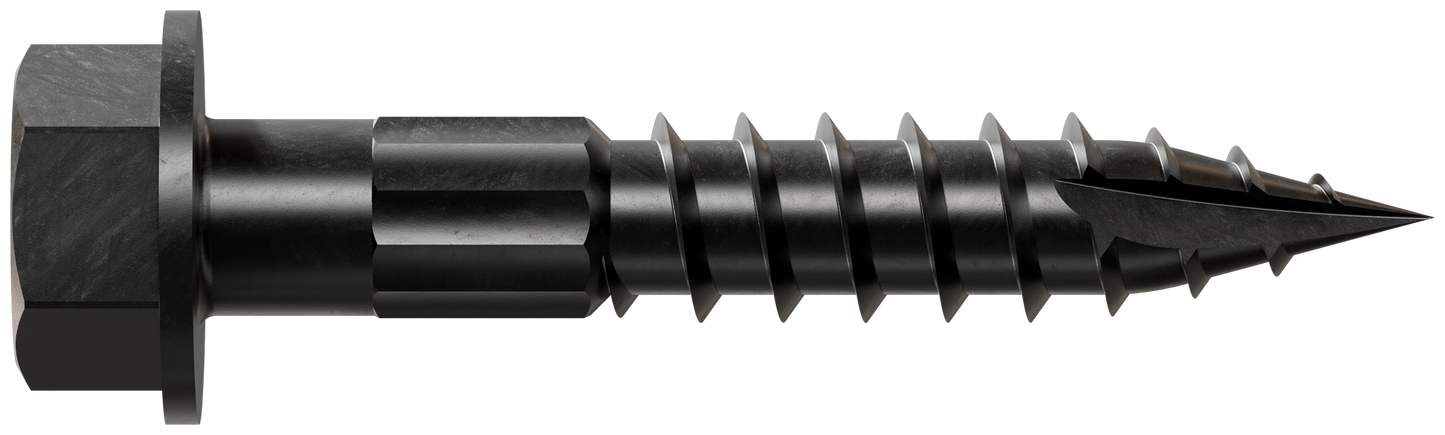 Simpson Strong-Tie SDS25112DBBR25 Outdoor Accents® Heavy-Duty Connector Screw — 1/4 in. x 1-1/2 in. DB Coating, Black (25-Qty) (Pack of 1125)