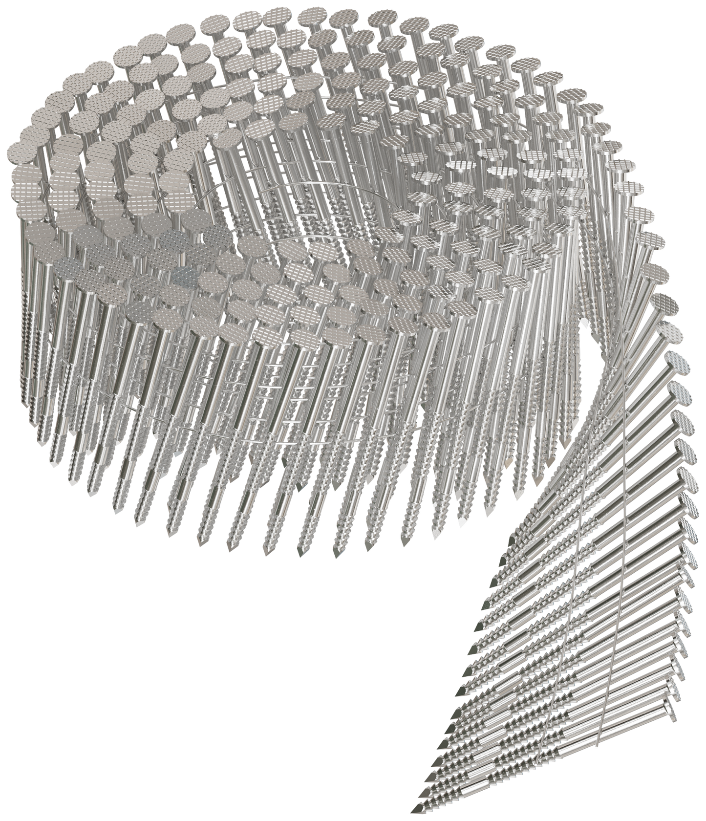 Simpson Strong-Tie S13A200SNBP 15° Wire Coil, Full Round Head, Ring-Shank Siding Nail — 2 in. Type 304 (1200-Qty)