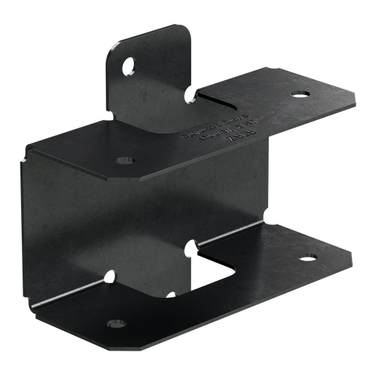 Simpson Strong-Tie APRTR Outdoor Accents® ZMAX®, Black Powder-Coated Rigid Tie® Rail Connector for 2x Joist/Post