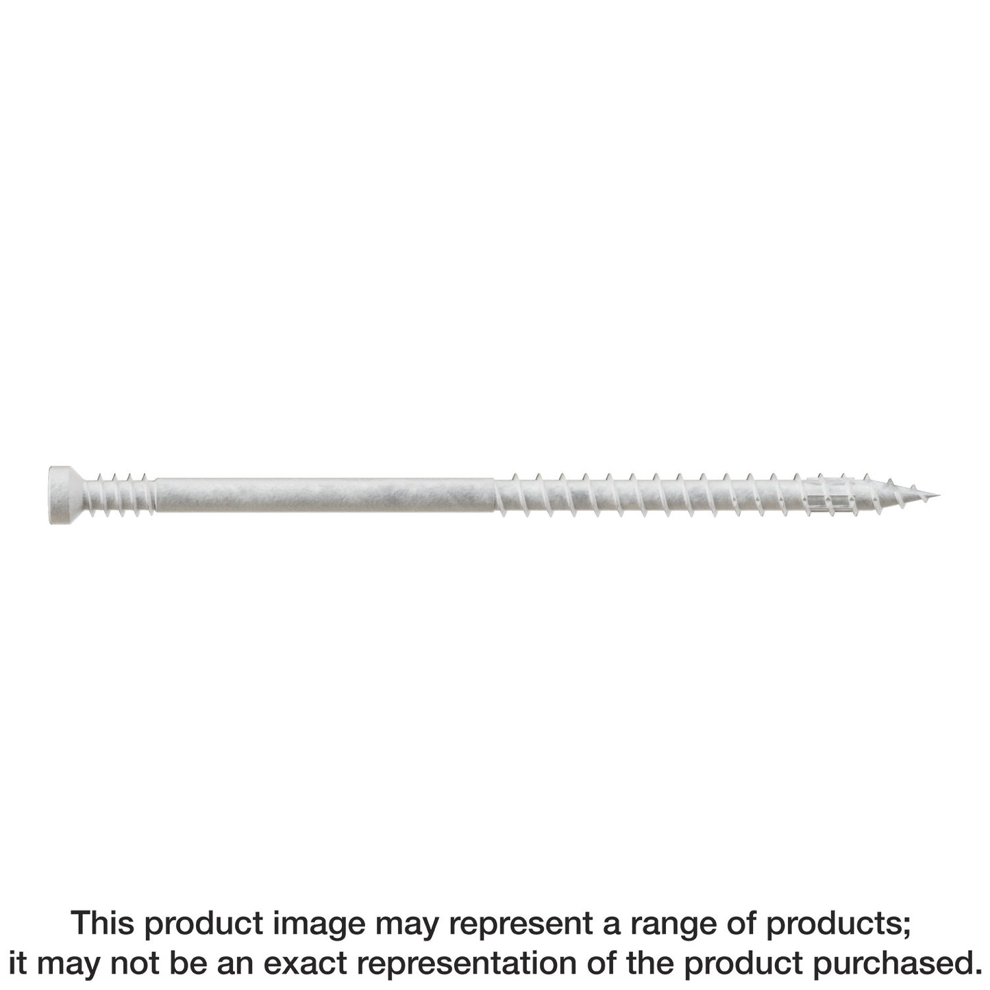 Simpson Strong-Tie FT07300R300W Finish Trim Screw — #7 x 3 in. T10, Trim-Head, Quik Guard®, White (300-Qty) (Pack of 6)