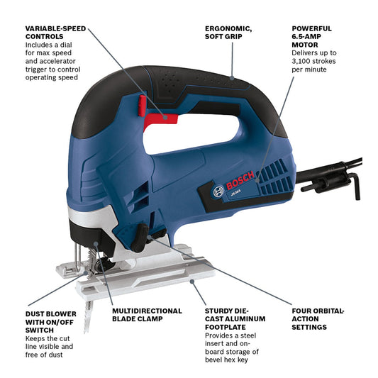 BOSCH JS365 6.5 Amp Top-Handle Jig Saw
