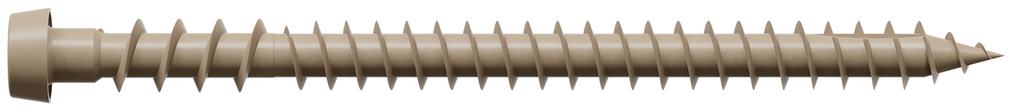 Simpson Strong-Tie DCU234TN02R350 Deck-Drive™ DCU COMPOSITE Screw — #10 x 2-3/4 in. T20, Quik Guard®, Tan 02 (350-Qty)