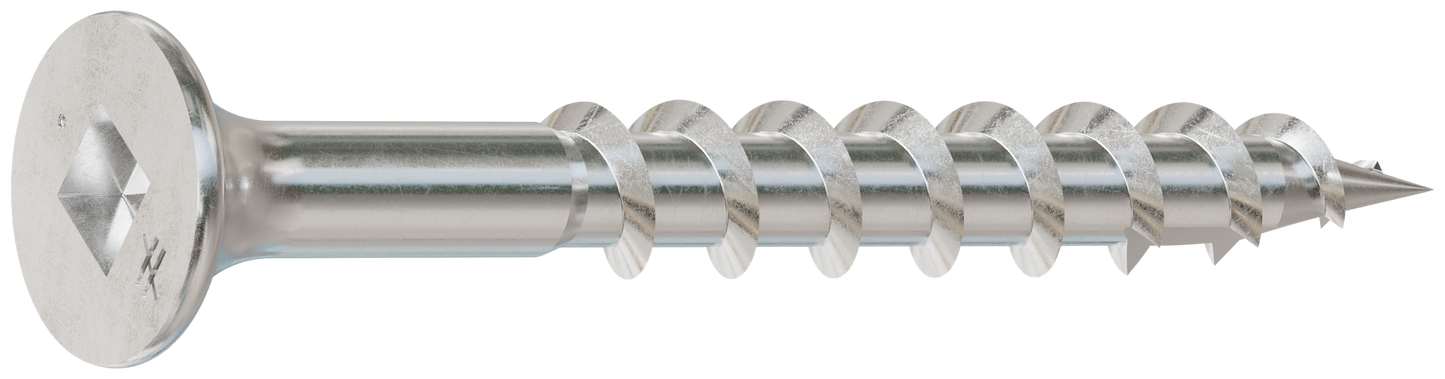 Simpson Strong-Tie T08162DBB Bugle-Head Wood Screw, Square Drive — #8 x 1-5/8 in. #2 Square, Type 316 (4000-Qty)