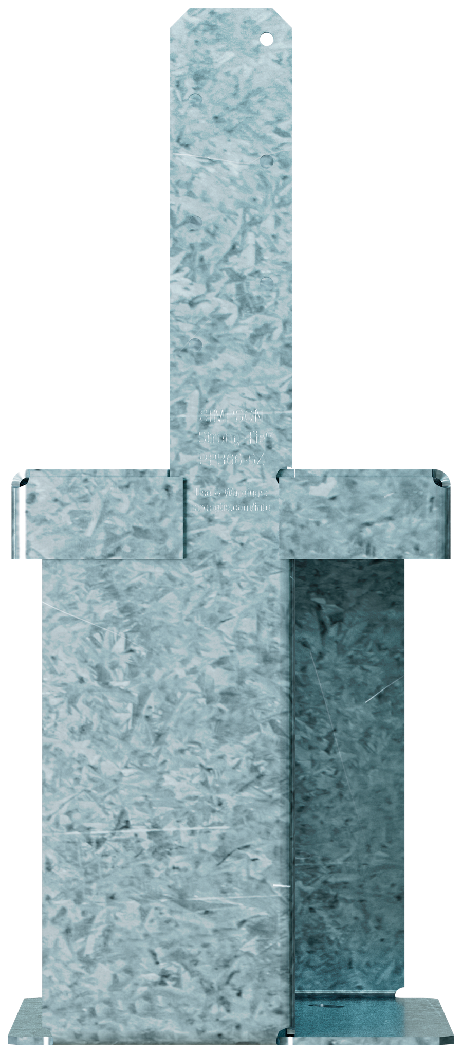 Simpson Strong-Tie PPB66-6Z PPBZ™ Porch Post Base for 6x6 Post and 6 in. Slab