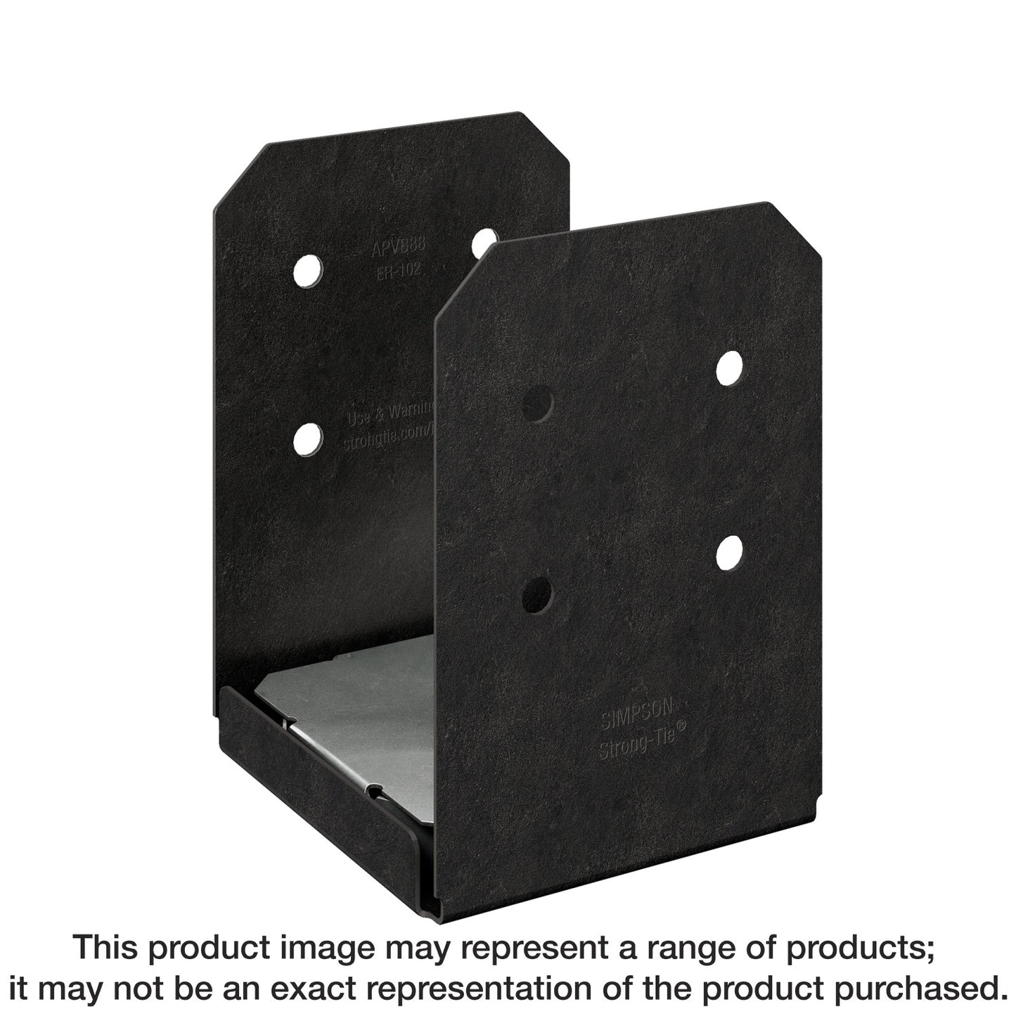 Simpson Strong-Tie APVB88 Outdoor Accents® Avant Collection™ ZMAX®, Black Powder-Coated Post Base for 8x8 (Pack of 96)