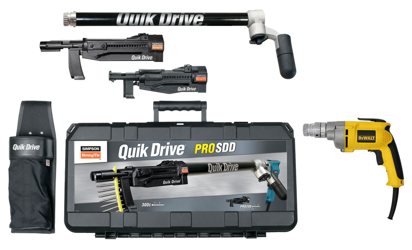 Simpson Strong-Tie PROSDDD25K Quik Drive® PROSDD Multi-Purpose Combo System w/ DeWalt® 2500 RPM Screwdriver Motor