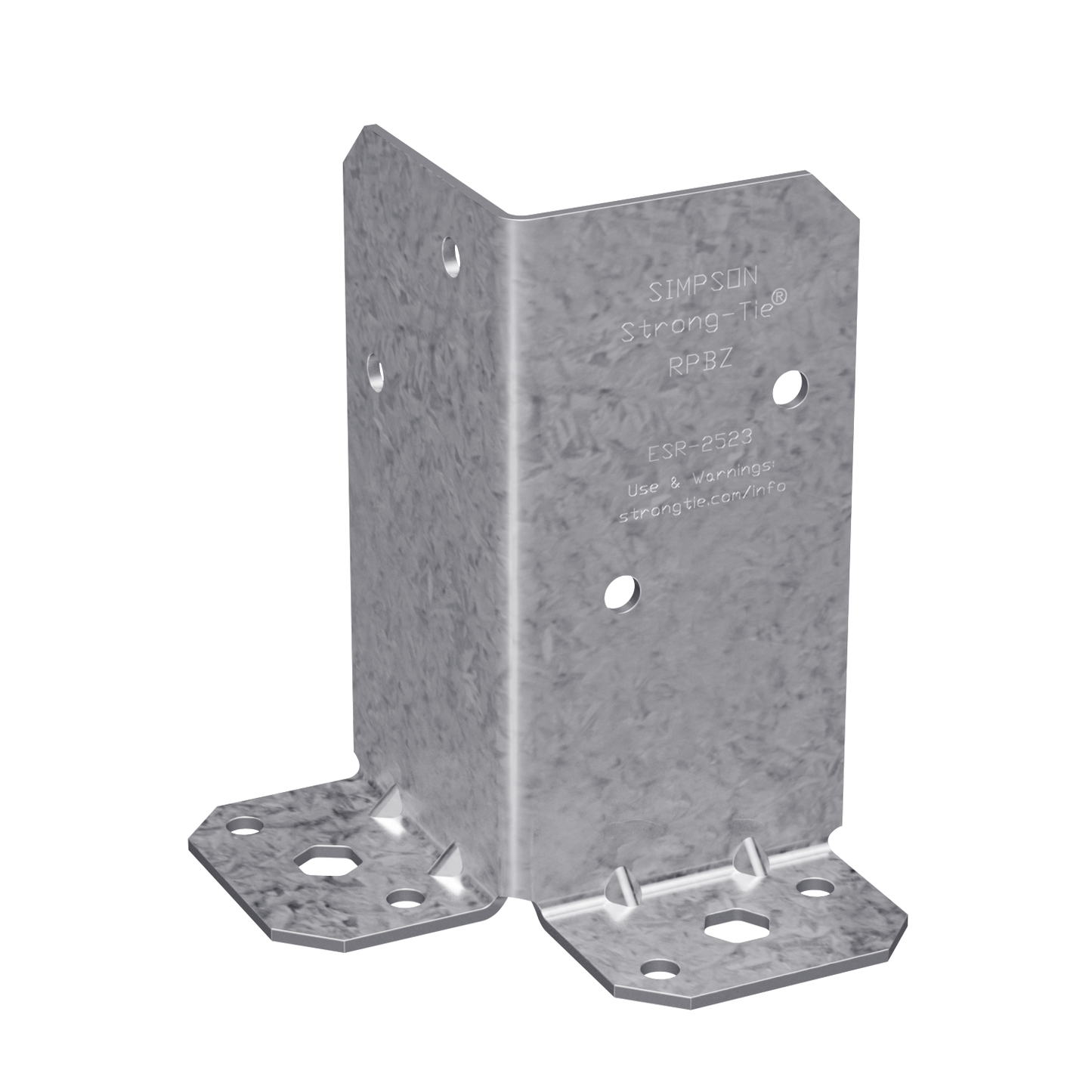 Simpson Strong-Tie RPBZ RPBZ ZMAX® Galvanized Retrofit Post Base for Double 2x4 (Pack of 12)